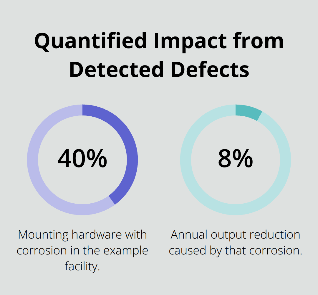 Percent of hardware affected and annual output loss from corrosion example