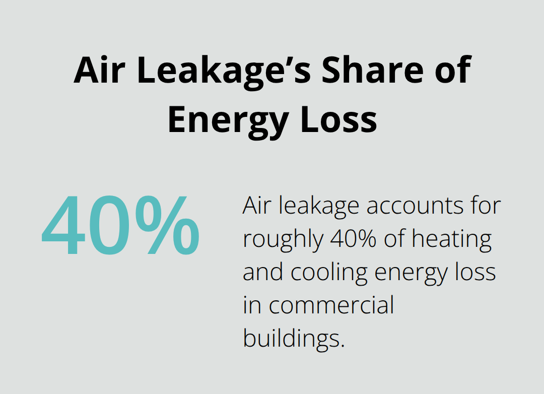 DOE estimate: portion of HVAC energy lost to air leakage in U.S. commercial buildings - Fast building thermal survey