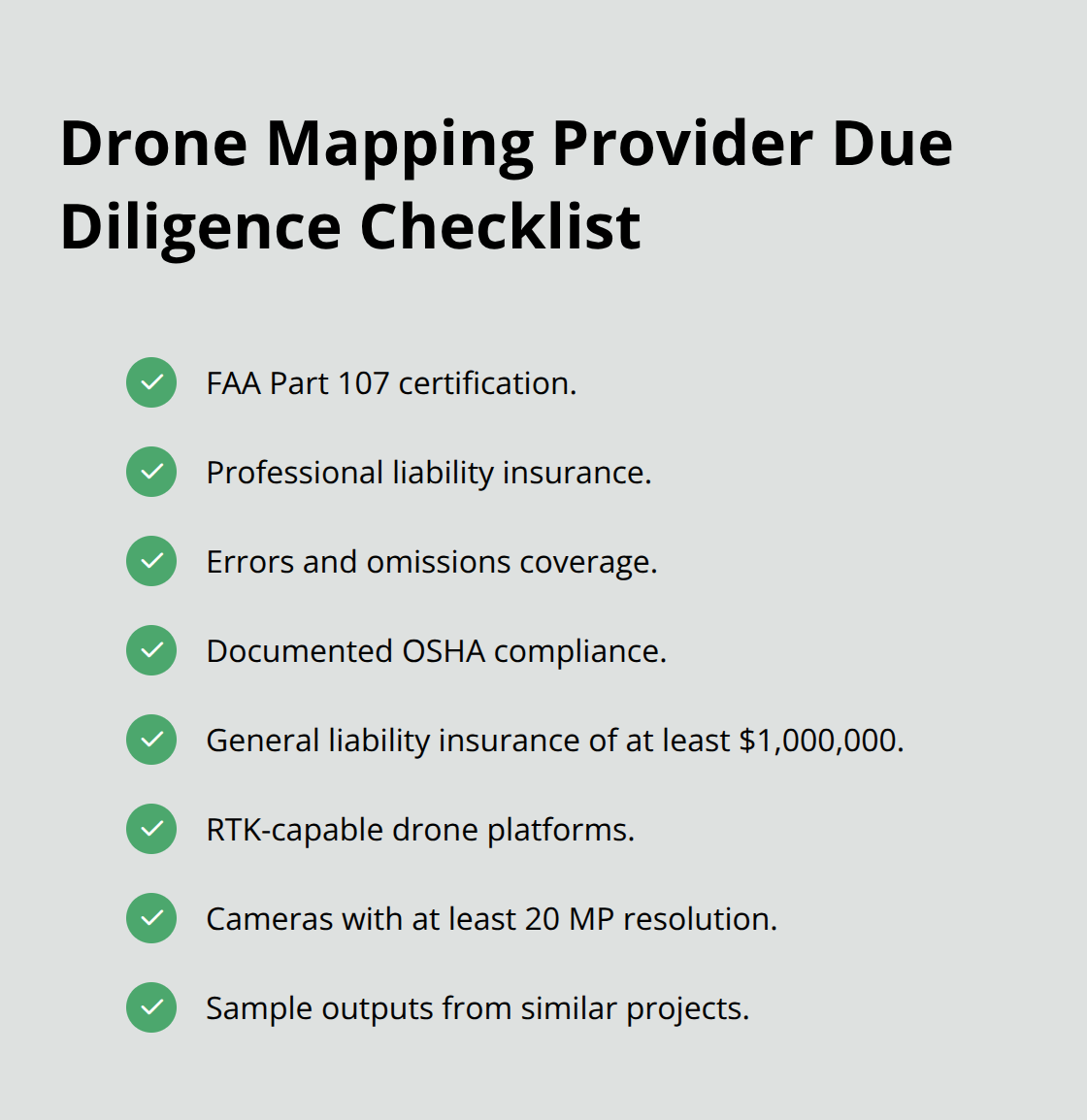 Checklist of qualifications and safeguards to verify before hiring a provider