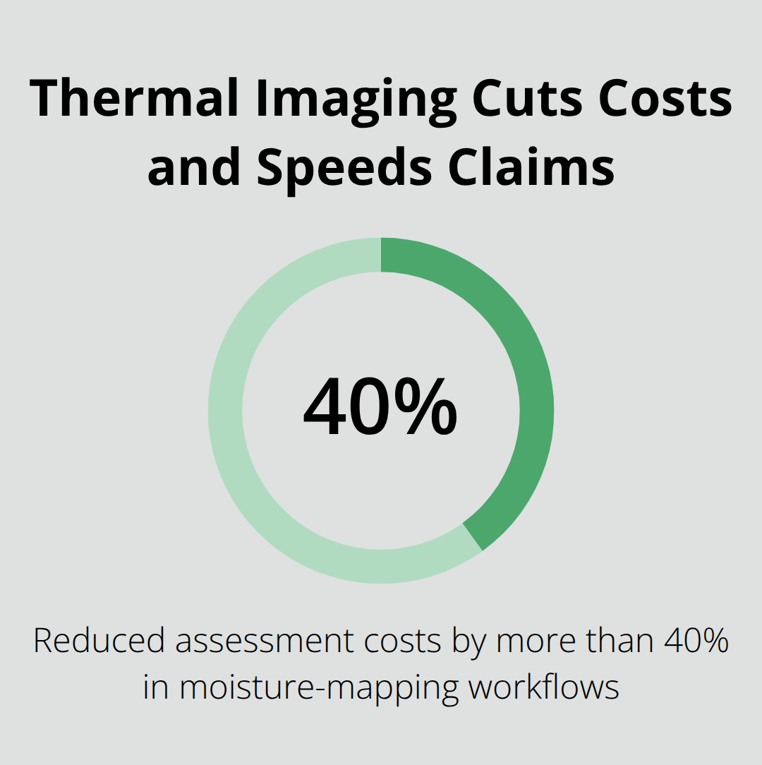 Cost reduction from integrating thermal imaging into moisture-mapping workflows - Thermal inspections for claims