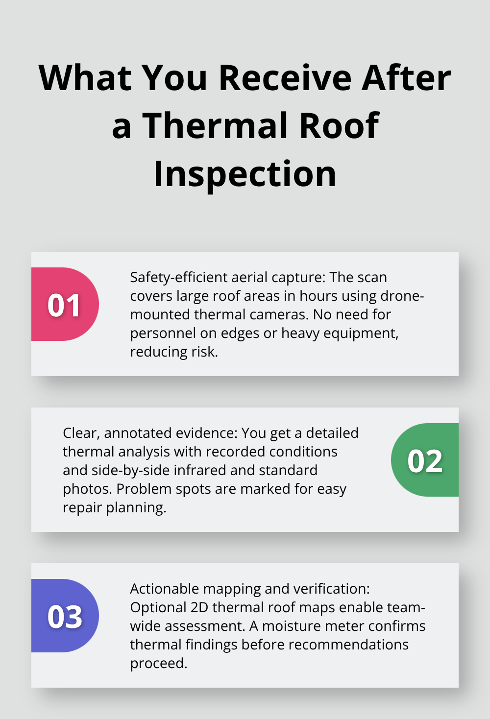 Deliverables from a professional thermal scan - thermal roof inspection services